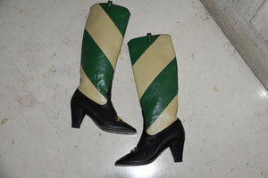 Gucci ZUMMI GG HORSEBIT STRIPED KNEE-HIGH BOOTS