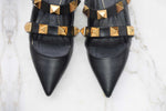 Load image into Gallery viewer, VALENTINO ROMAN STUD LEATHER SLIPPERS

