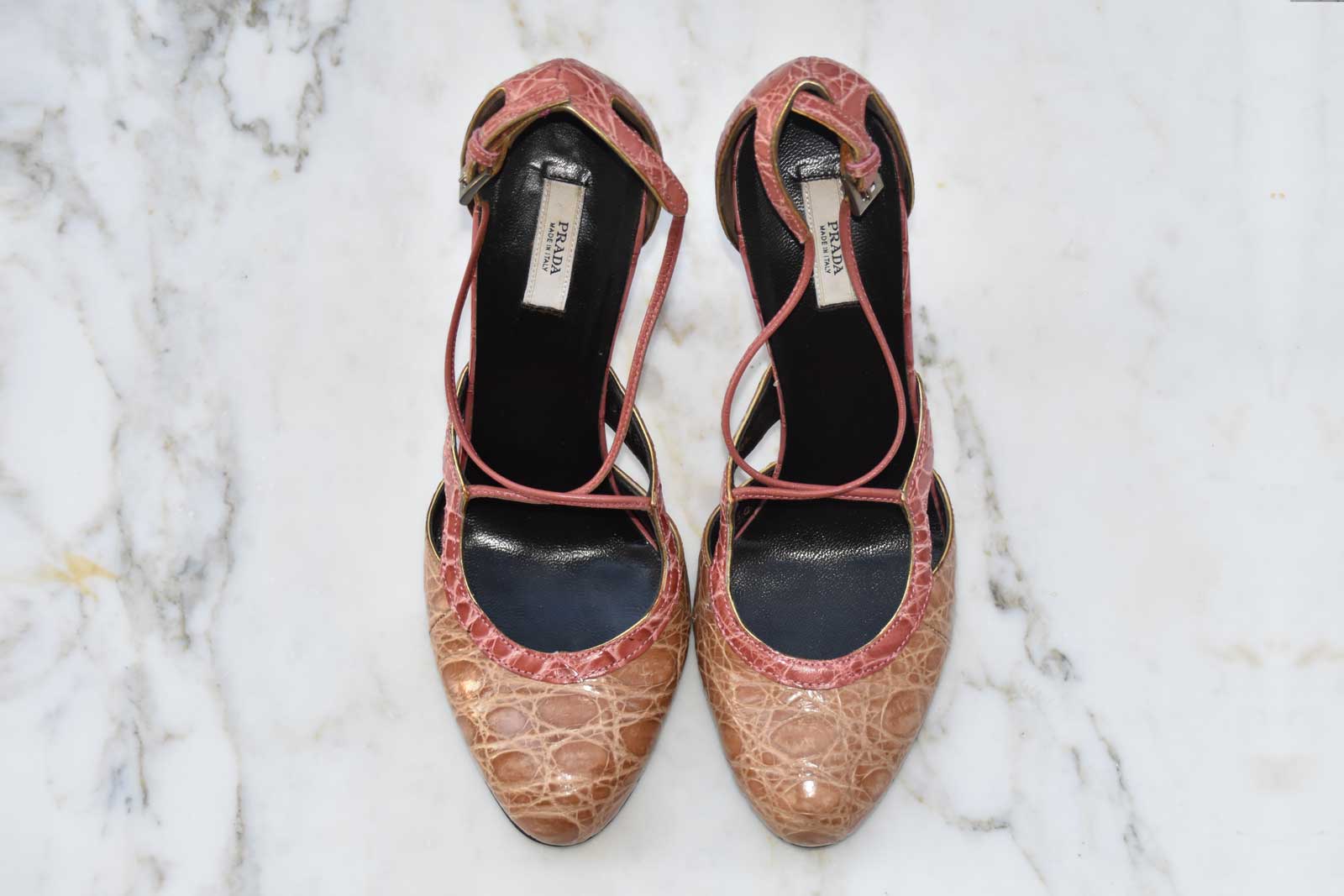PRADA TWO-TONE CROPO PUMPS