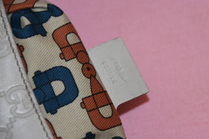 GUCCI WHITE GUCCISSIMA LEATHER JACKIE O BOUVIER MEDIUM HOBO