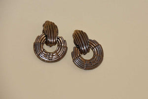 GIVENCHY ROUND GOLD PLATED EARRINGS