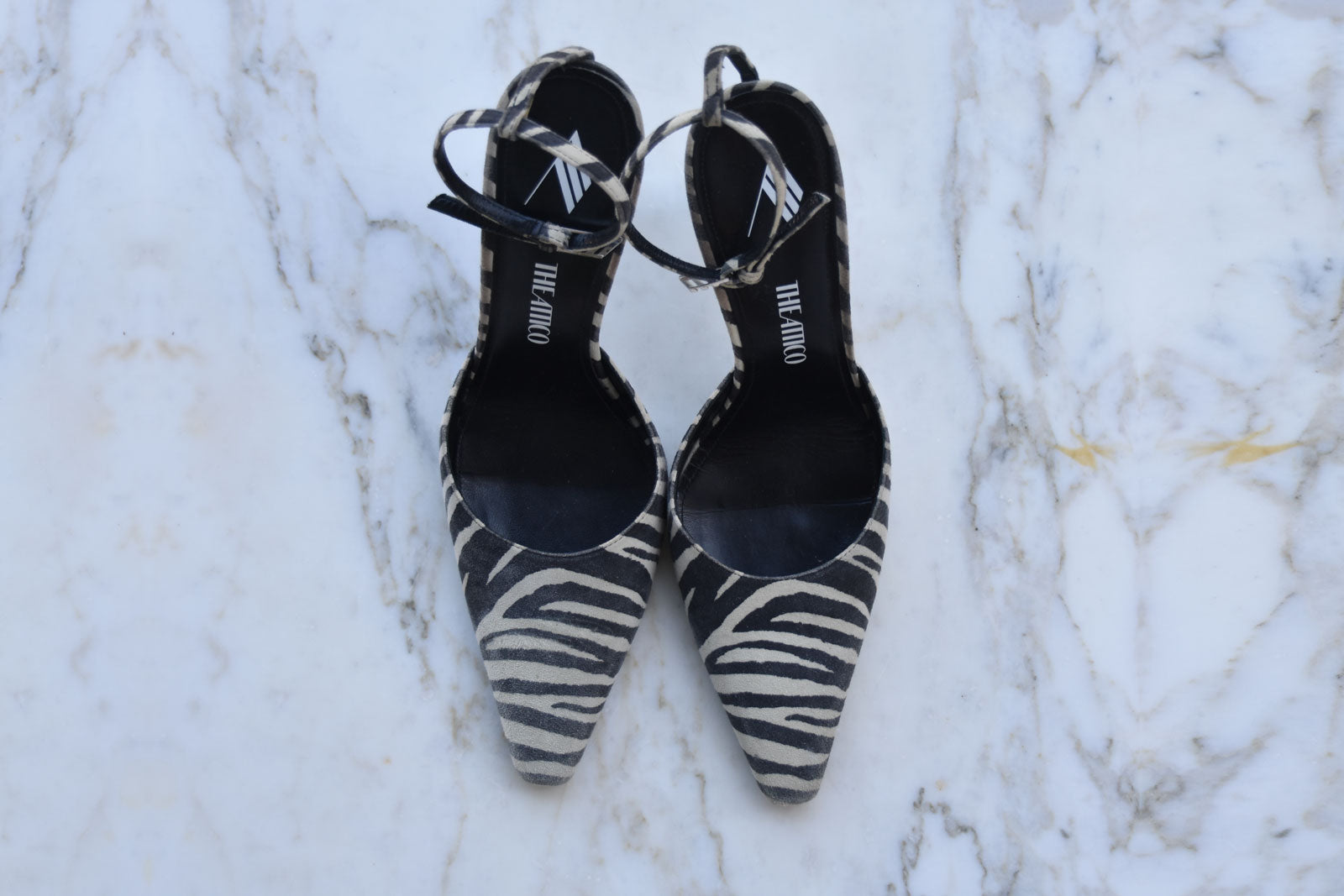 THE ATTICO ZEBRA PRINT PUMPS