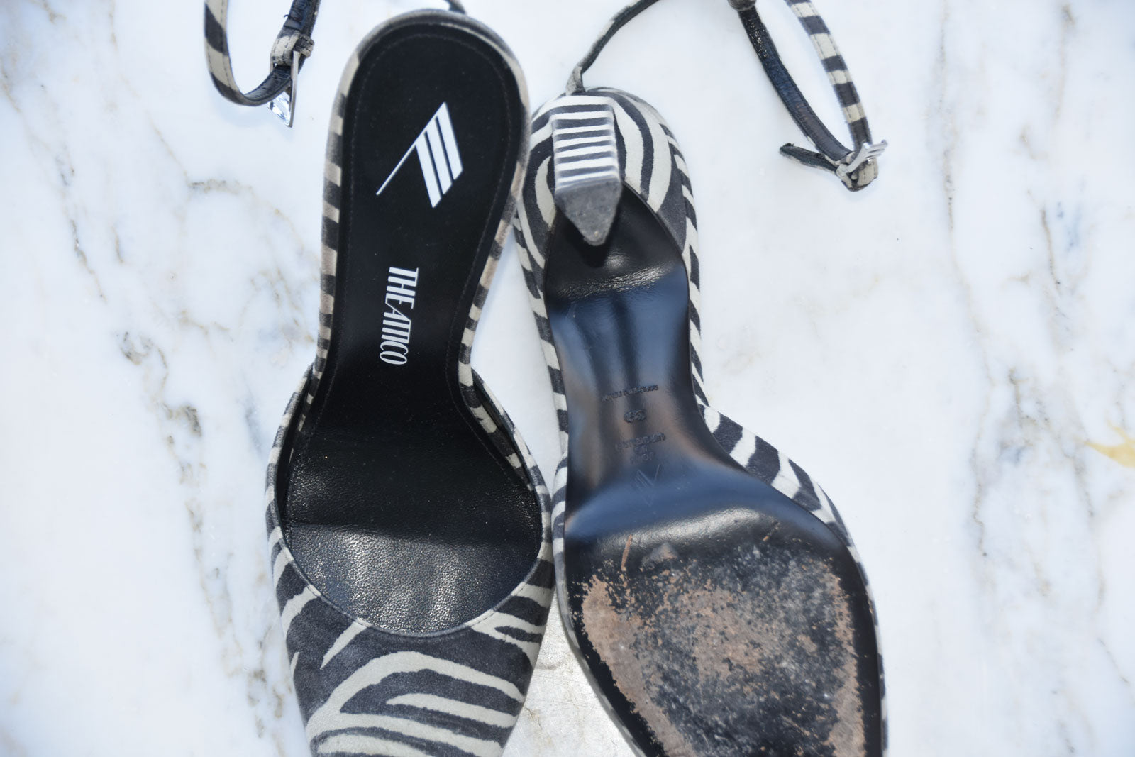 THE ATTICO ZEBRA PRINT PUMPS
