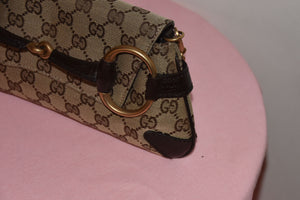 GUCCI HORSEBIT 1955 CHAIN LEATHER SHOULDER BAG