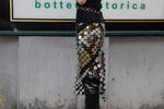Load image into Gallery viewer, PACO RABANNE MIRROR EFFECT SEQUIN ASIMETRIC SKIRT
