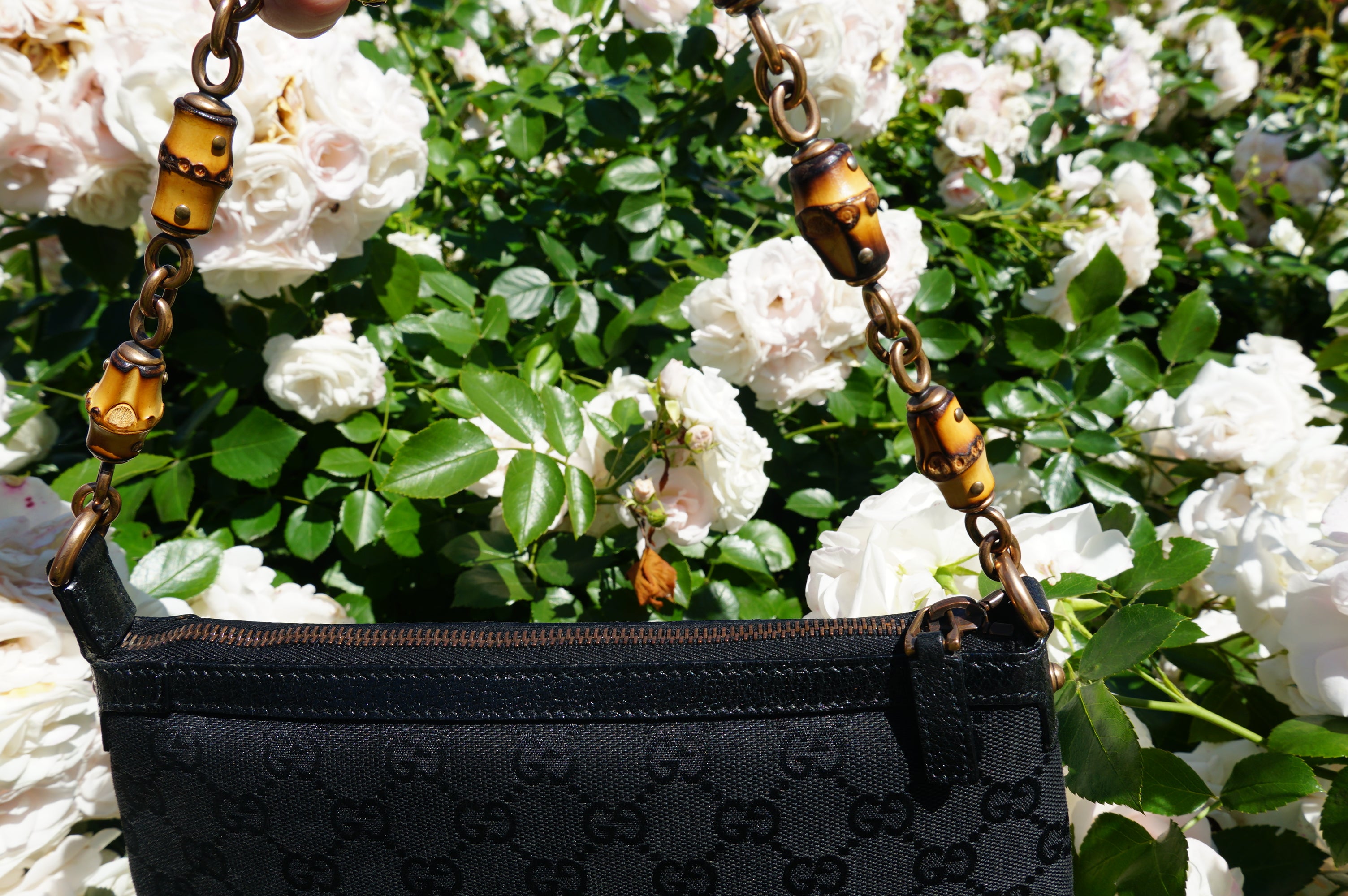 GUCCI MONOGRAM BAMBOO POCHETTE