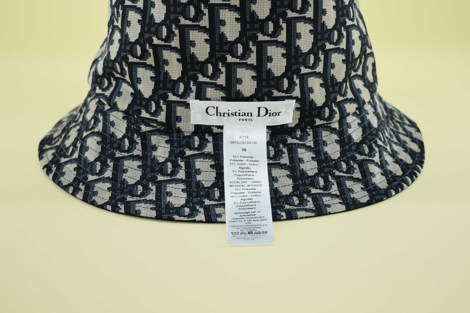 Red Dior monogram jacquard Bucket Hat  logofabrics