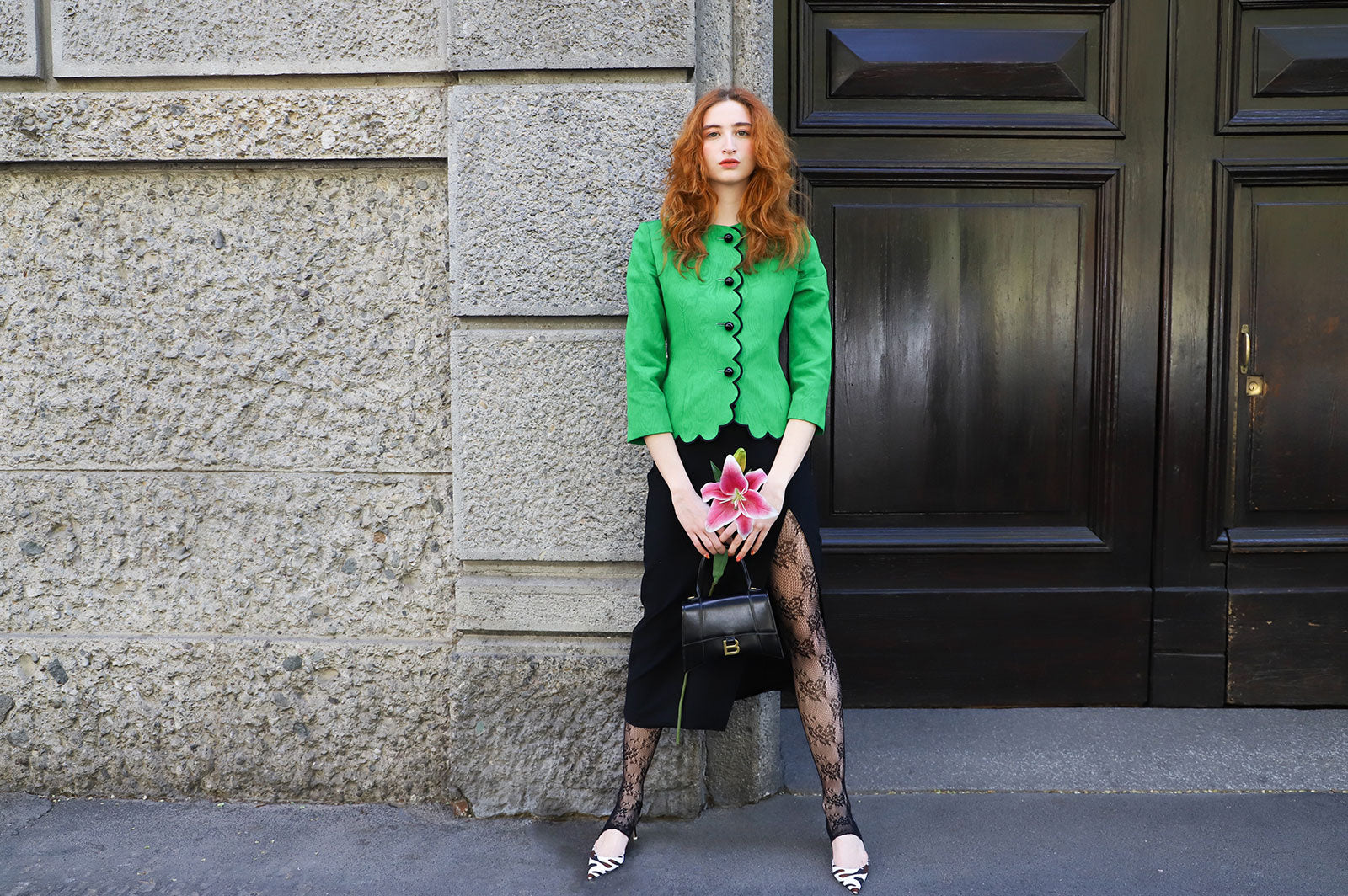 GIVENCY GREEN SILK BLAZER