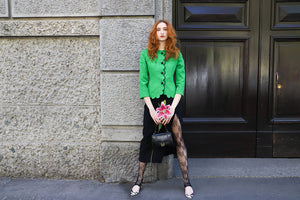 GIVENCY GREEN SILK BLAZER