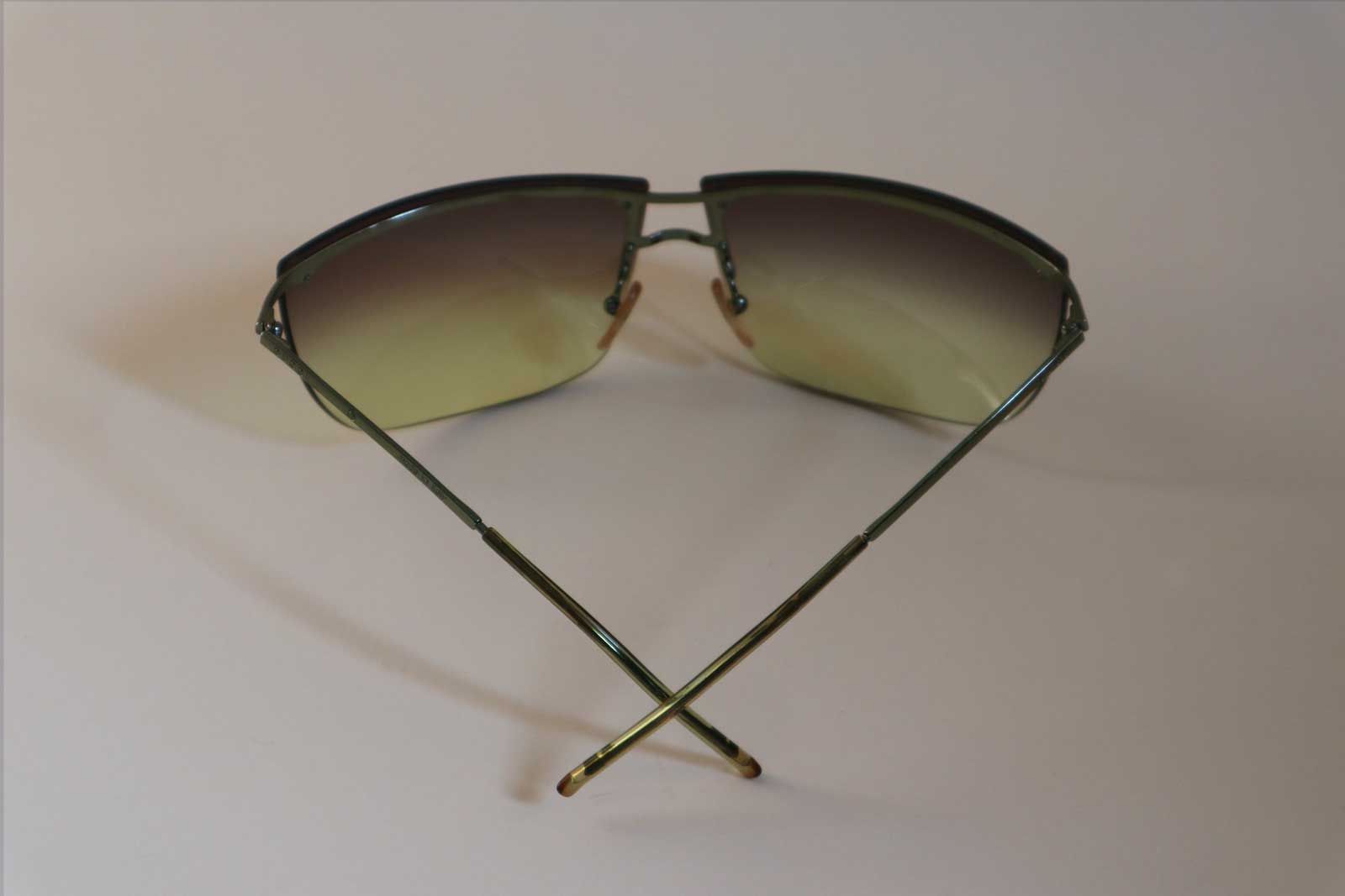 GUCCI GREEN JADE RIMLESS SUNGLASSES
