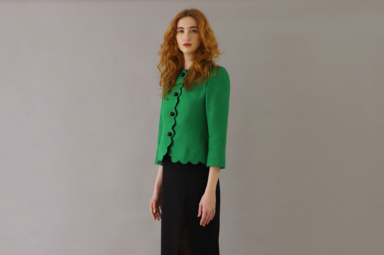 GIVENCY GREEN SILK BLAZER